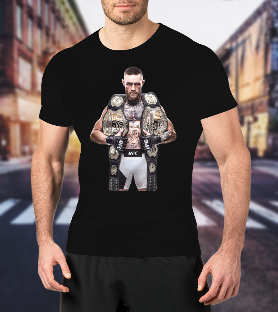 Conor McGregor Double UFC Champion EA Sports UFC 3 Cover UFC 196 Victory T-Shirt