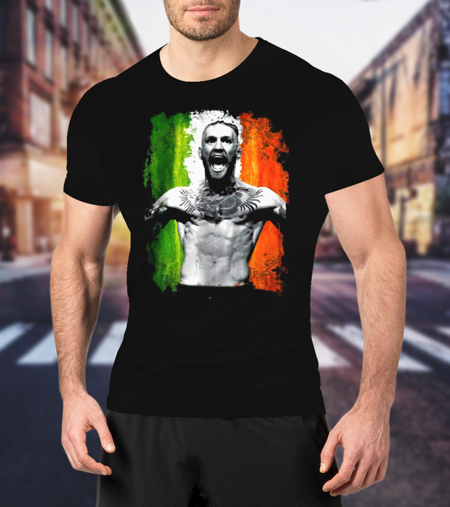 Conor Mcgregor Irish Flag Tribute Athlete T-Shirt
