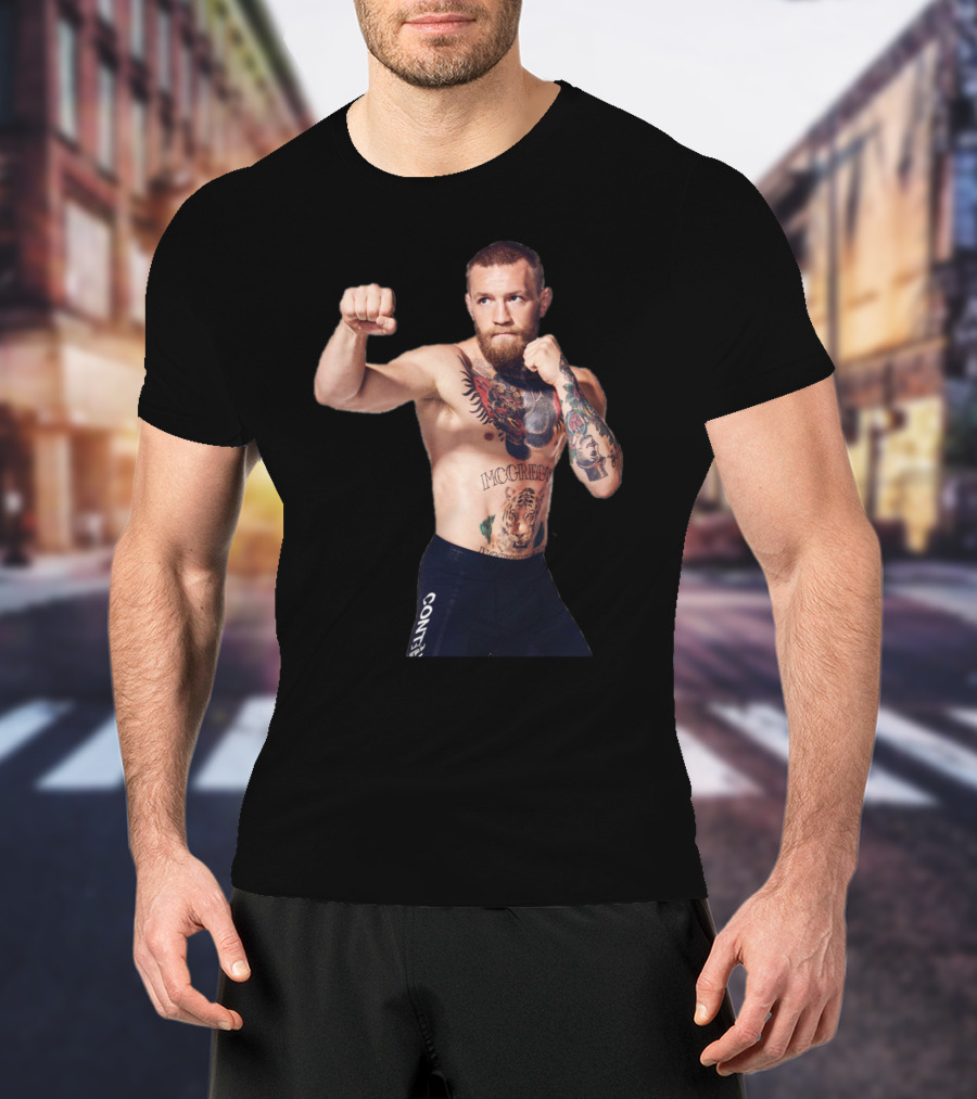 Conor McGregor UFC 189 Fighter Pose With Tattoos T-Shirt