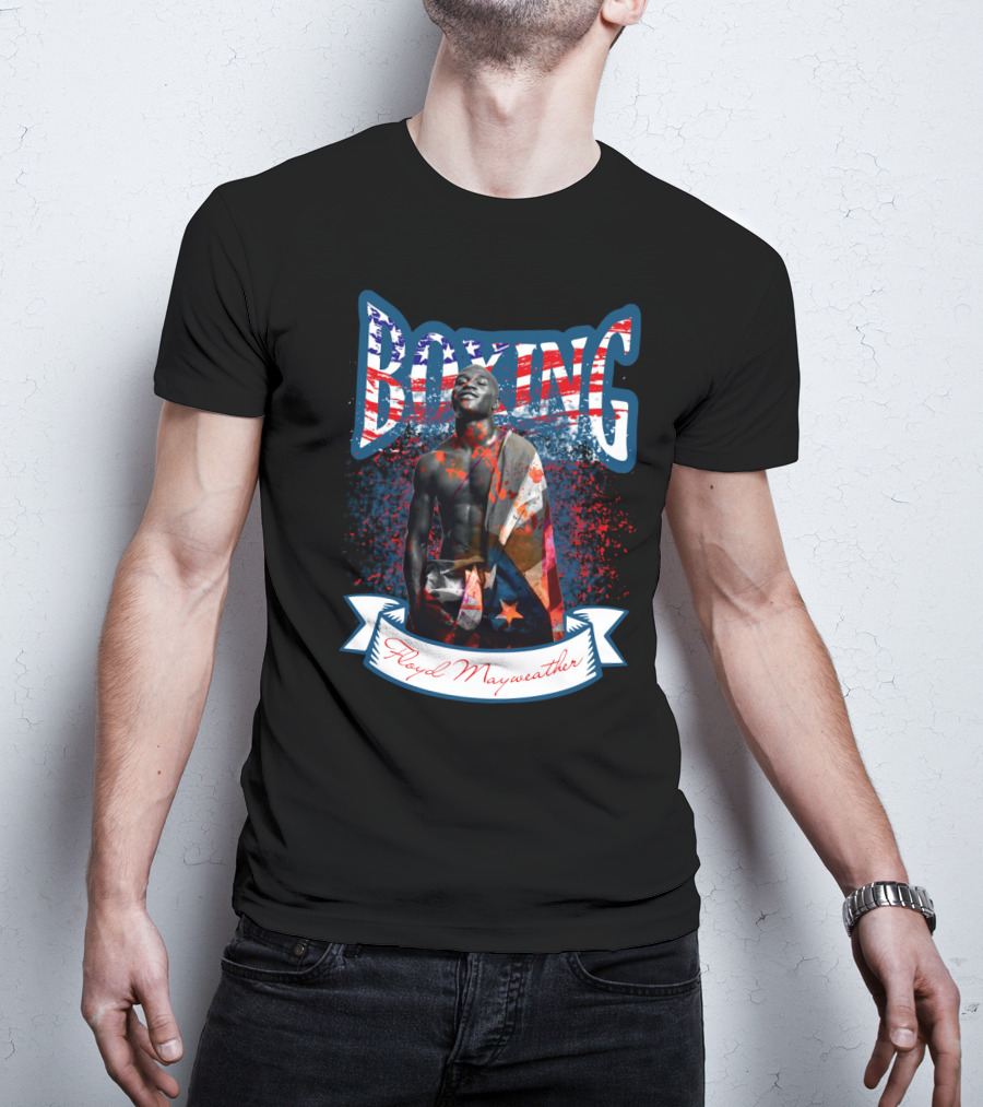 Floyd Mayweather Boxing Usa Flag T-Shirt