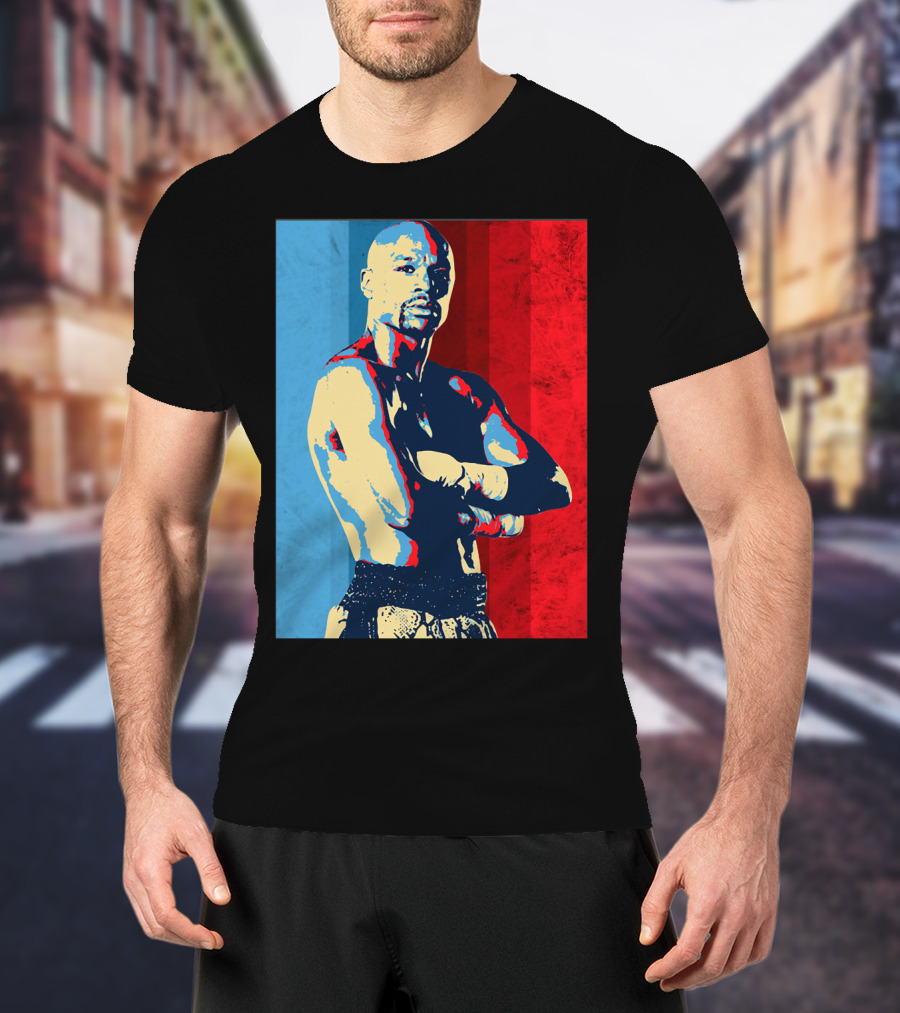 The Money Team Boxing Icon Vintage Red And Blue Stripes T-Shirt