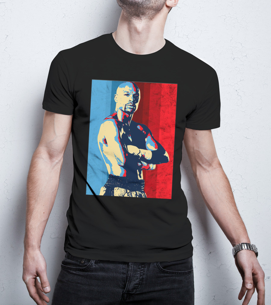 The Money Team Boxing Icon Vintage Red And Blue Stripes T-Shirt
