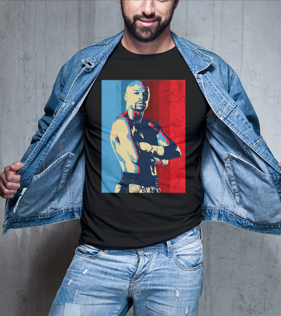 The Money Team Boxing Icon Vintage Red And Blue Stripes T-Shirt