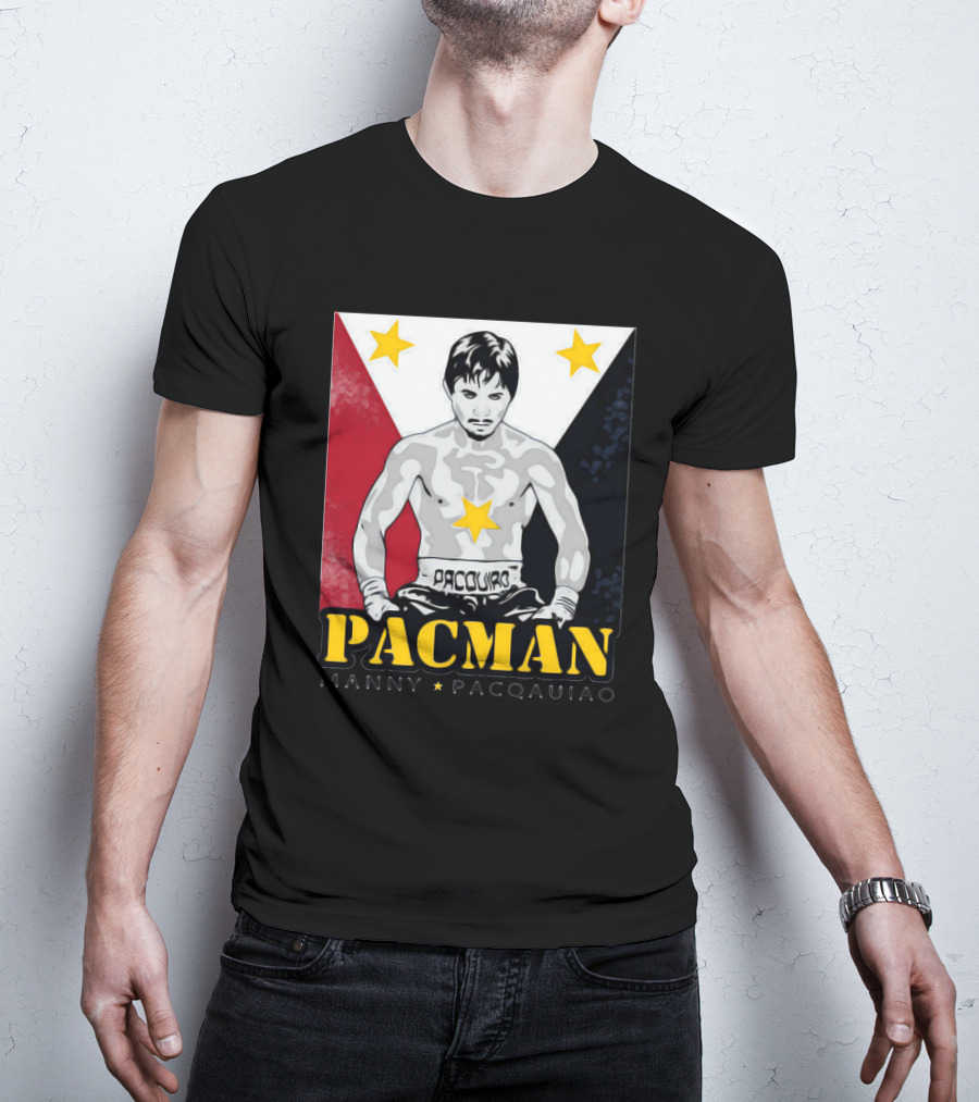 Pacman Manny Pacquiao Stars Boxing Filipino Flag T-Shirt