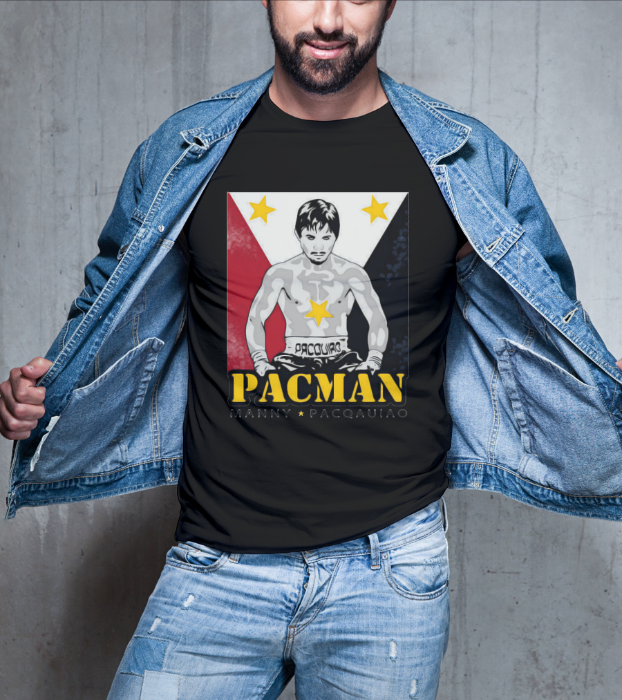 Pacman Manny Pacquiao Stars Boxing Filipino Flag T-Shirt