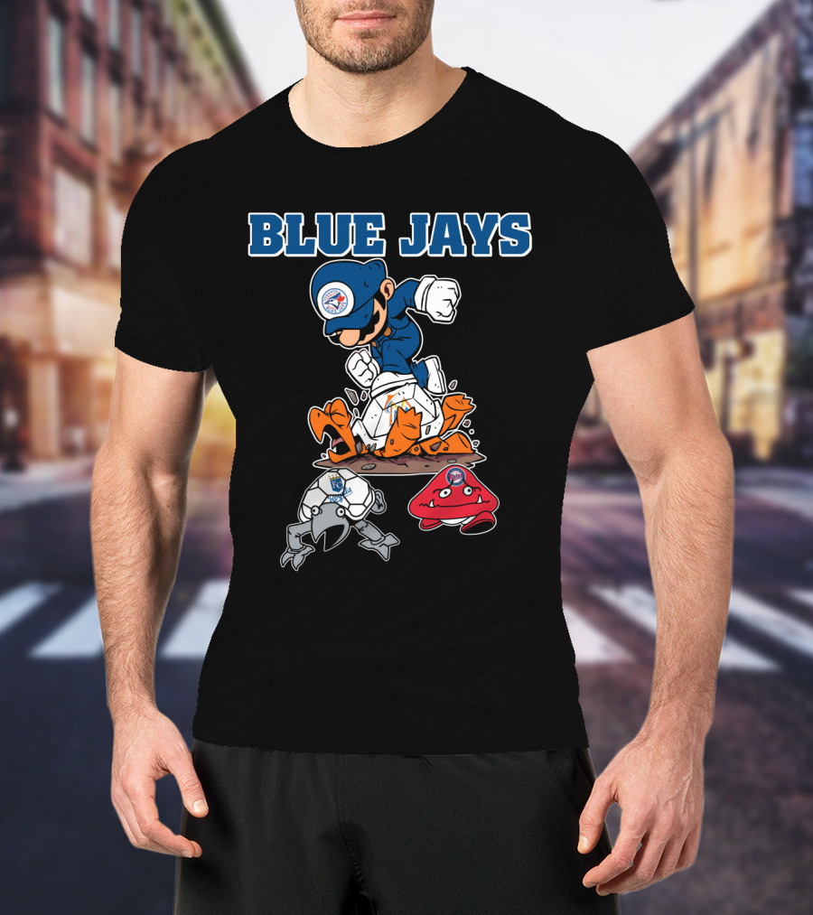 Blue Jays Halloween Mario Smash T-Shirt