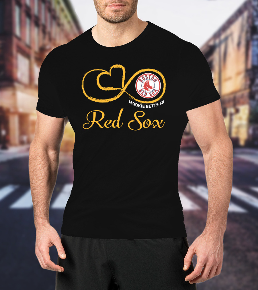 Boston Red Sox Mookie Betts 50 Infinity T-Shirt