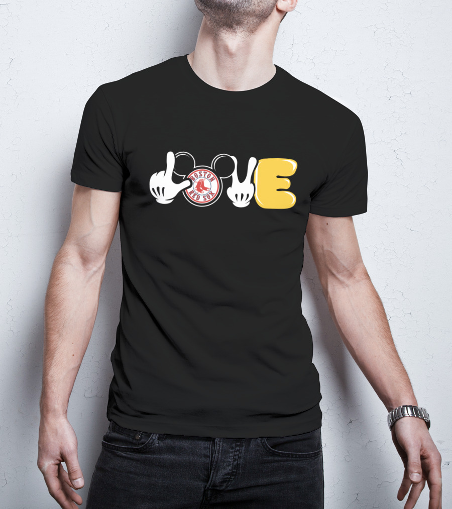Boston Red Sox Mickey Ears Love T-Shirt