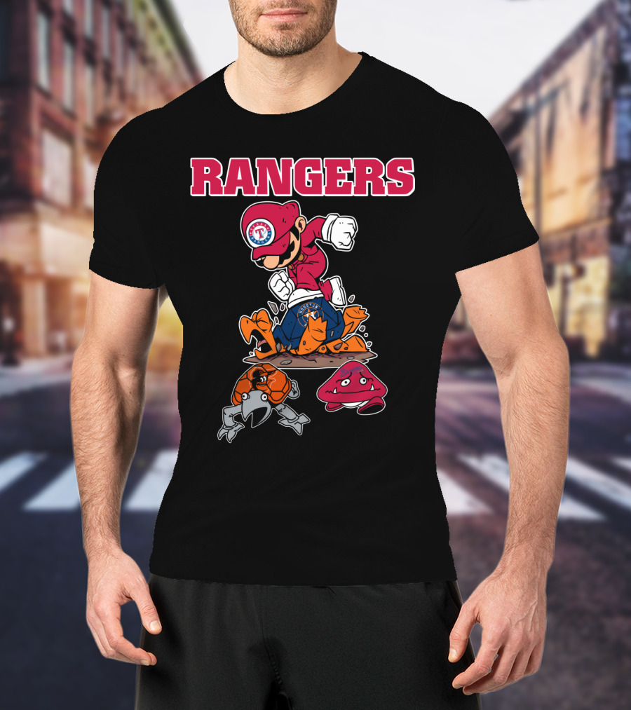 Rangers Texas Baseball Super Plumber T-Shirt