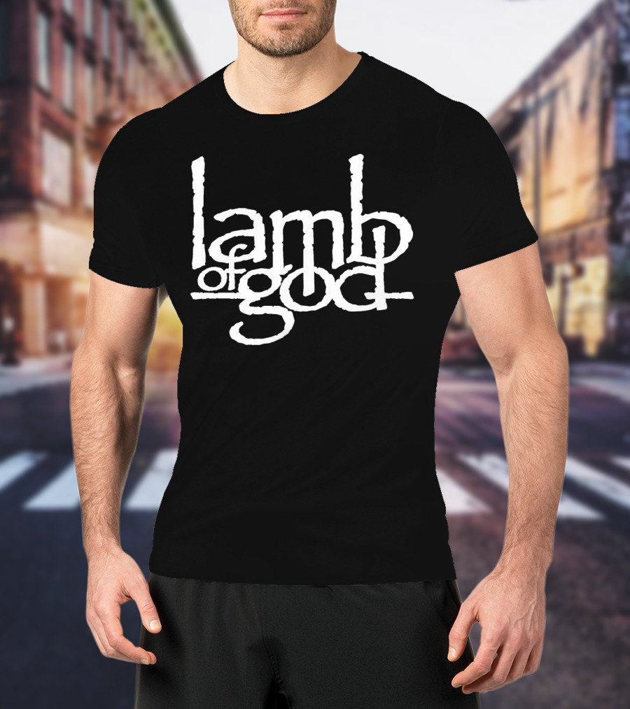 Lamb Of God Official Band Logo White T-Shirt