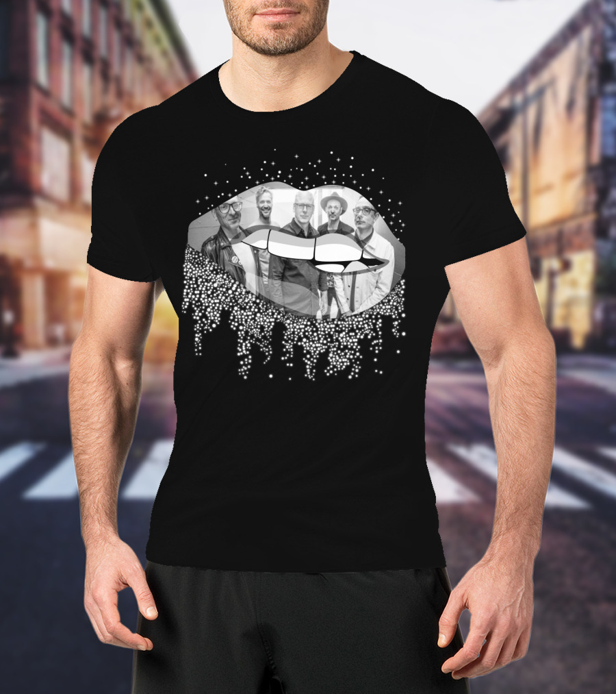 Bad Religion Band Glittering Lips Photo T-Shirt