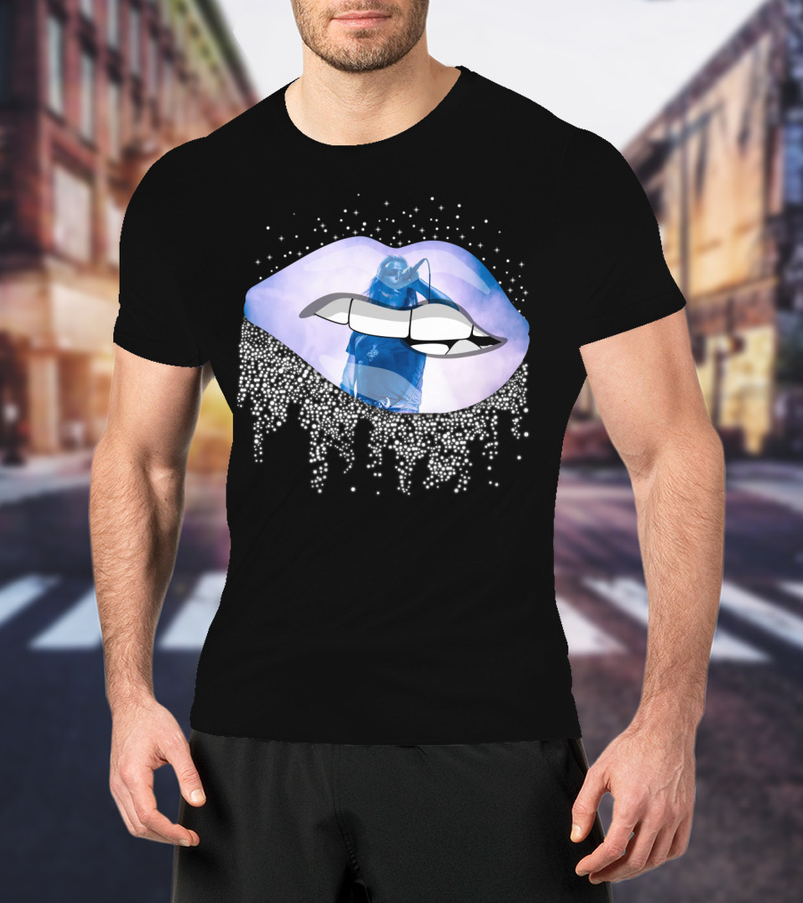 Danzig Fansite Lips Design With Stage Performer And Elements T-Shirt