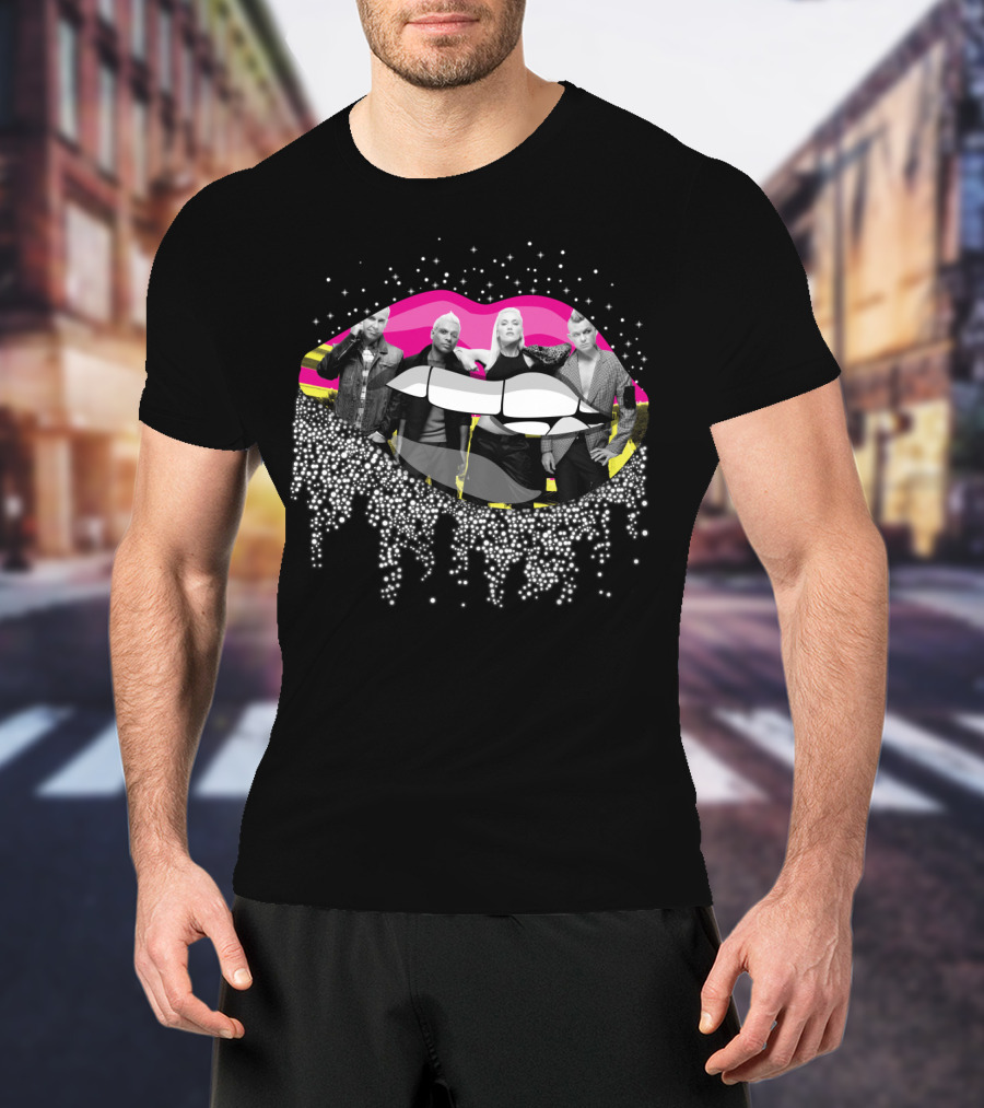 No Doubt Band Black White And Pink Lips T-Shirt