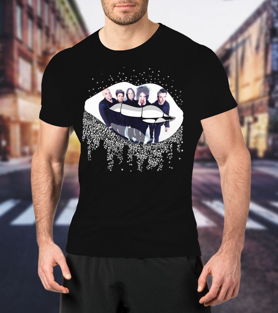 The Cure Band Members Inside Glittering Lips T-Shirt