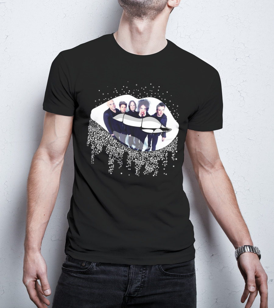 The Cure Band Members Inside Glittering Lips T-Shirt