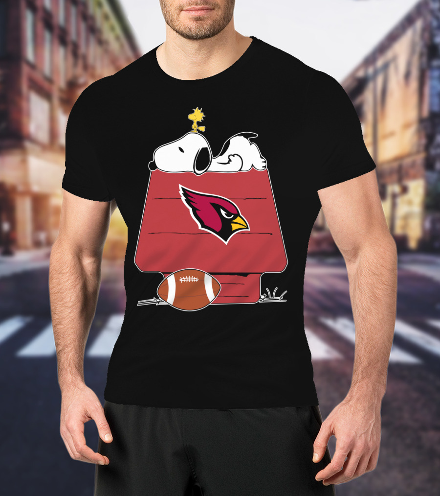 Arizona Cardinals Snoopy Woodstock Football House T-Shirt