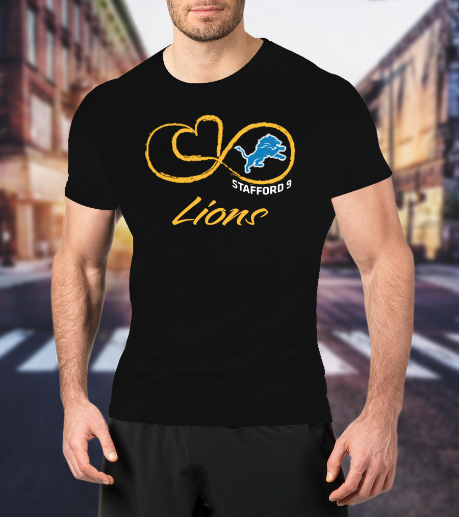 Lions Stafford 9 Infinity Symbol With Detroit Lions T-Shirt