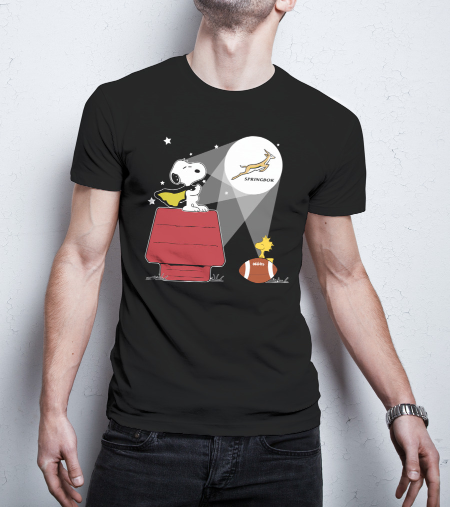 Springbok Spotlight Peanuts Snoopy Woodstock Rugby Adventure T-Shirt