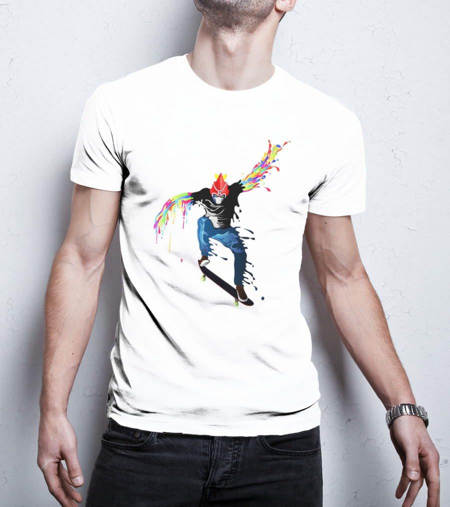 Voltes V Skater Color Splash Jump T-Shirt