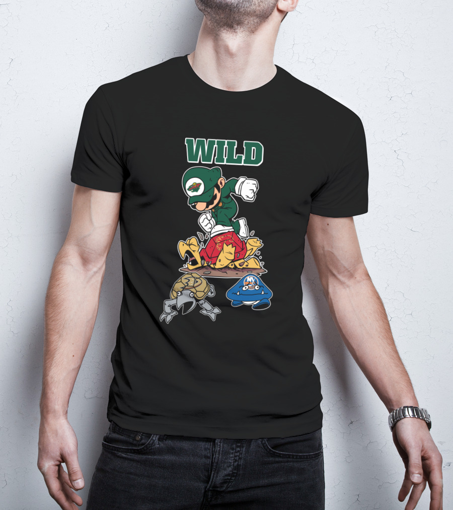 Wild Minnesota Wild Parody With Cartoon Characters And Sports Team T-Shirt