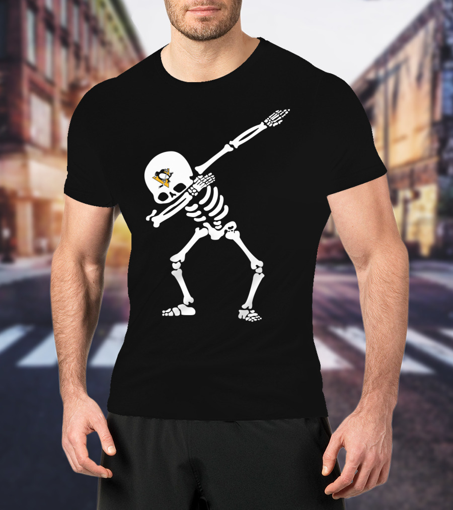Pittsburgh Penguins Skeleton Dabbing Pose T-Shirt