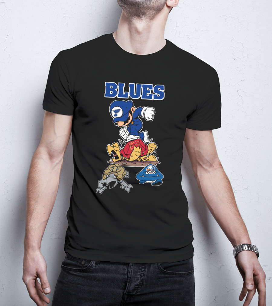 Blues St. Louis Hockey Style Parody With Video Game Character T-Shirt