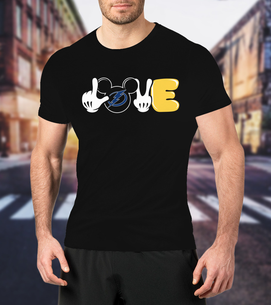 Love Tampa Bay Lightning Mickey Hands T-Shirt