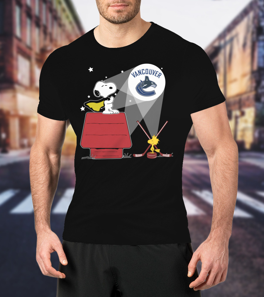 Snoopy Vancouver Canucks Hockey Spotlight T-Shirt