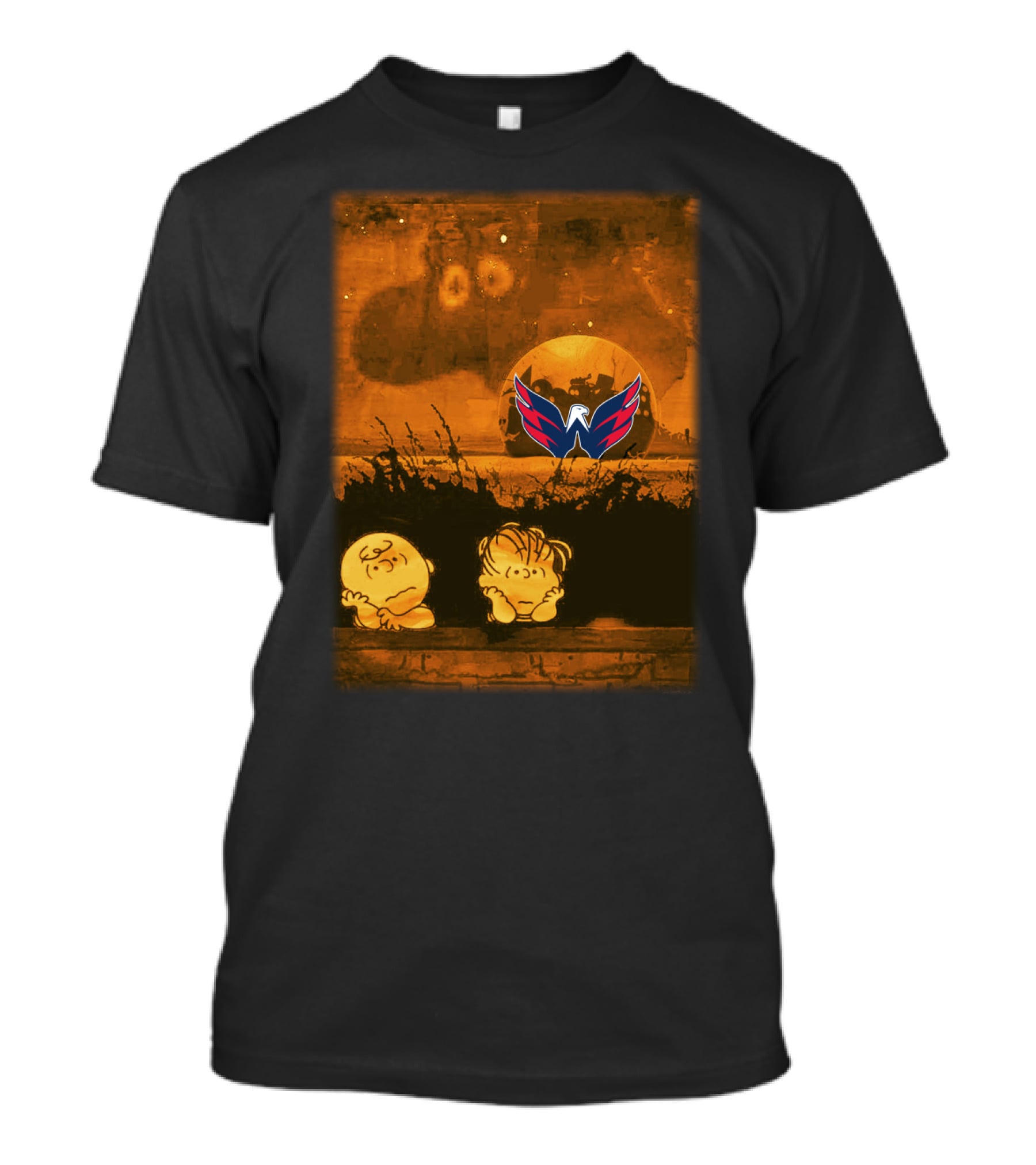 Halloween Washington Capitals Great Pumpkin Peanuts Mashup T-Shirt