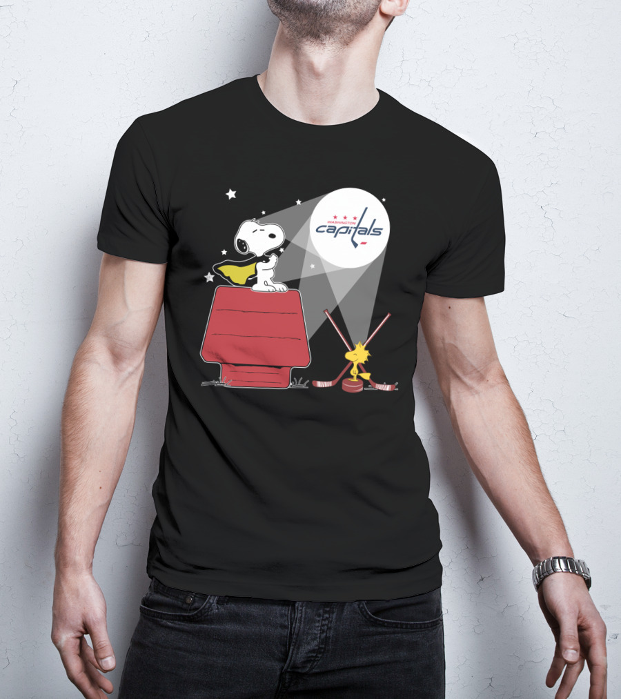 Snoopy And Woodstock Washington Capitals Nhl Hockey Spotlight T-Shirt