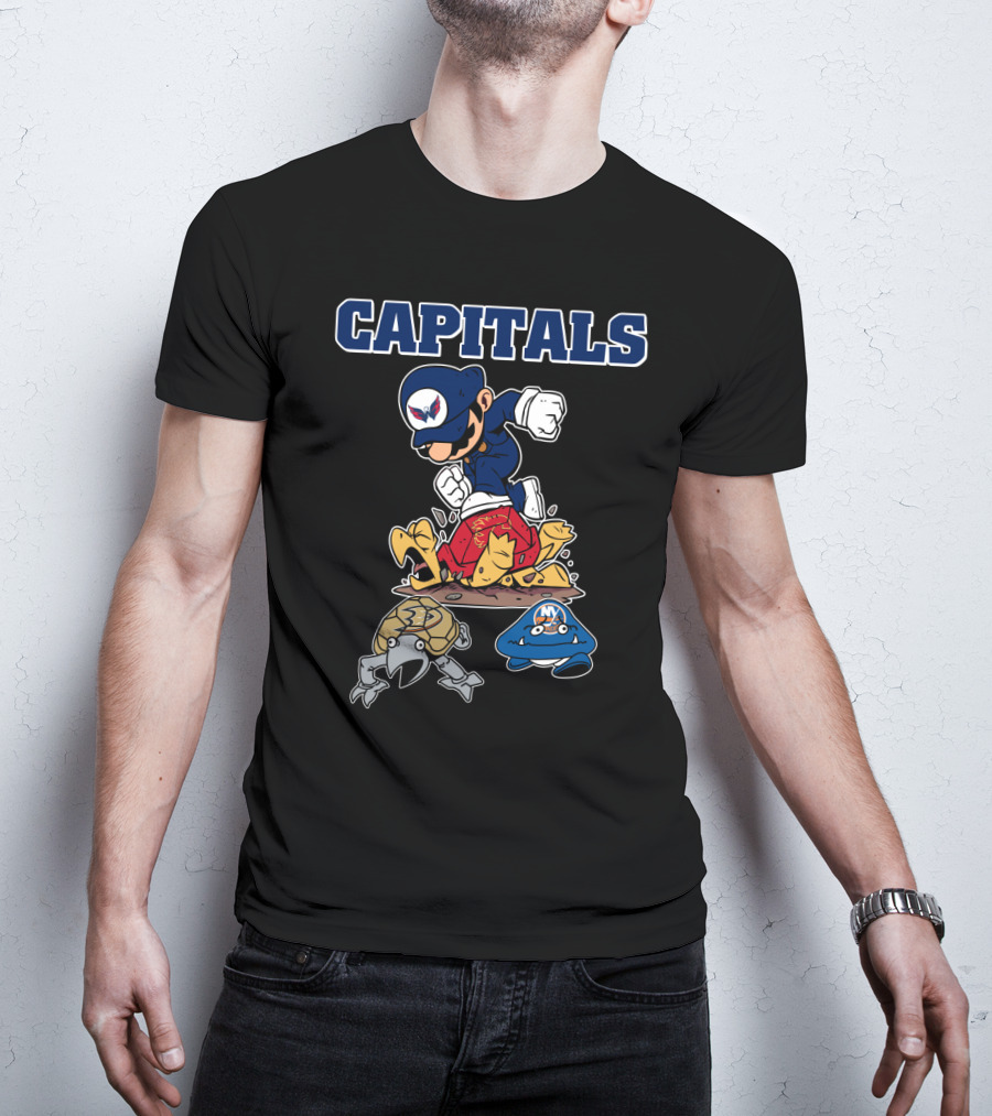 Capitals Washington Hockey Rivalry Cartoon Characters T-Shirt