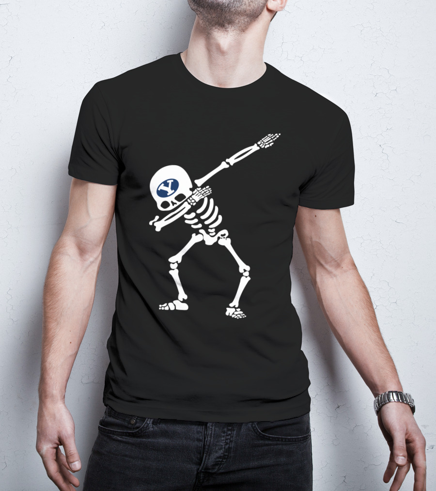 Byu Football Skeleton Dab T-Shirt