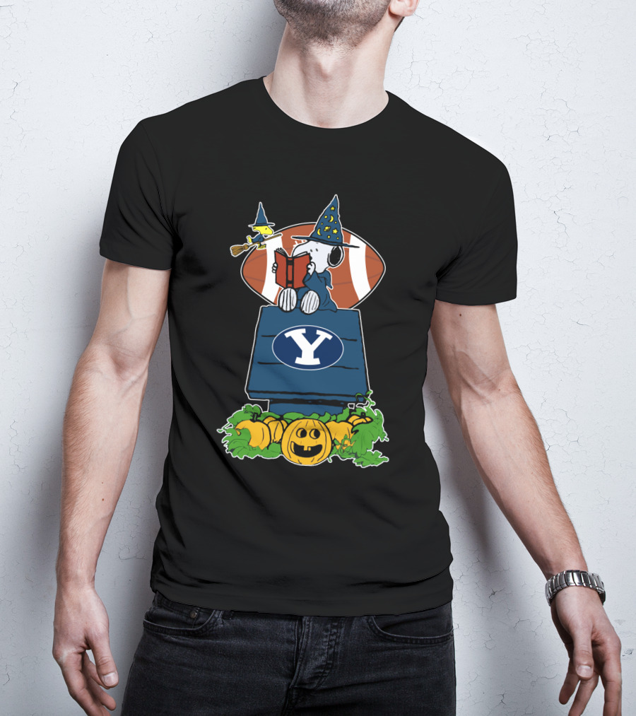 Halloween Snoopy And Woodstock Byu Football Pumpkin Patch T-Shirt