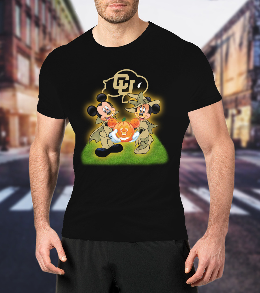 Halloween Mickey Minnie Colorado Buffaloes Football Cu T-Shirt