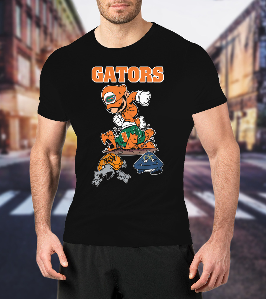 Florida Gators Halloween Football Rivalry Super Mario T-Shirt
