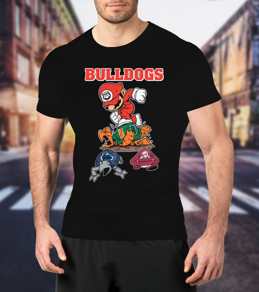 Bulldogs Football Georgia Rivalry Action Character T-Shirt