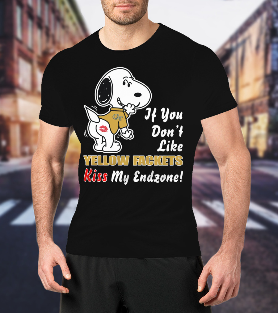 If You Don’t Like Yellow Jackets Kiss My Endzone Georgia Gt Football T-Shirt