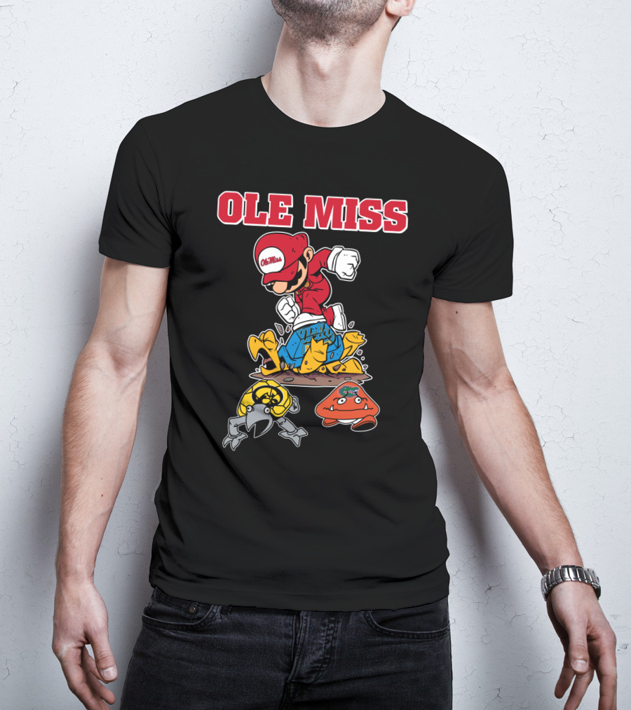 Ole Miss Football Mascots Collision With Inspired Characters T-Shirt