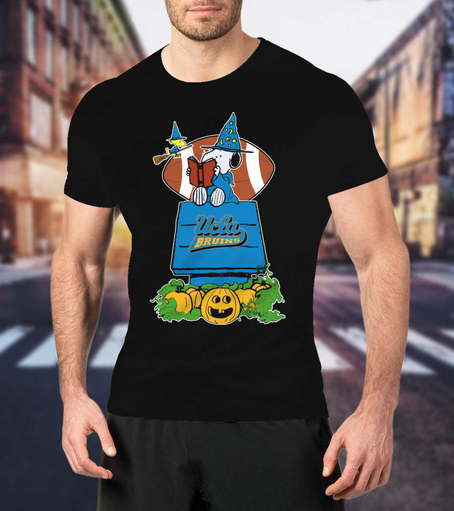 Halloween Ucla Bruins Football Peanuts Snoopy Witch Hat Pumpkins T-Shirt