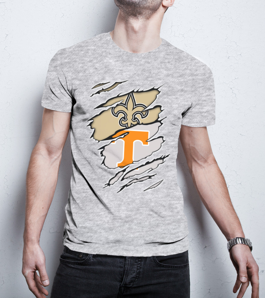 New Orleans Saints Tennessee Volunteers Fleur-de-Lis T T-Shirt