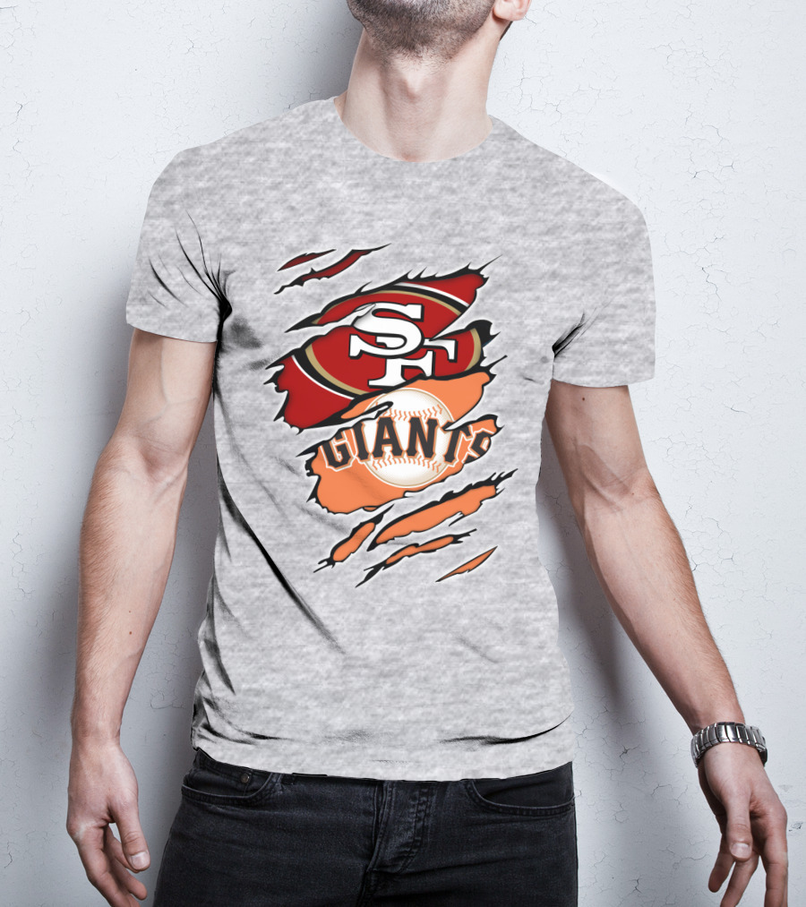 49ers Sf Giants Logo Mashup Fan Crossover T-Shirt