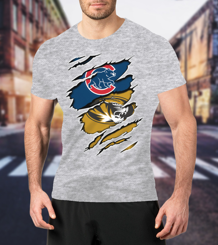 Chicago Cubs Missouri Tigers Mashup T-Shirt