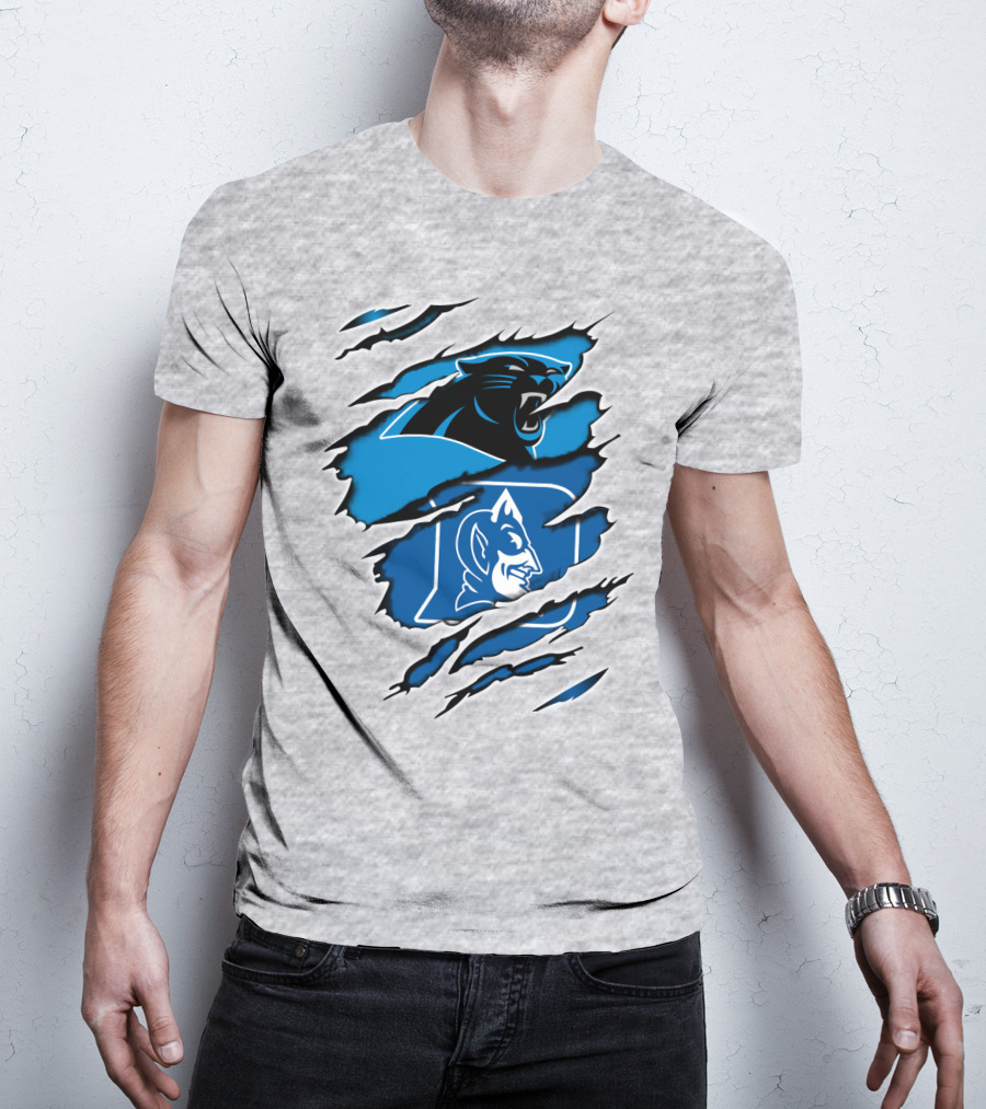 Panthers Duke Blue Devils Claw Marks Fusion T-Shirt