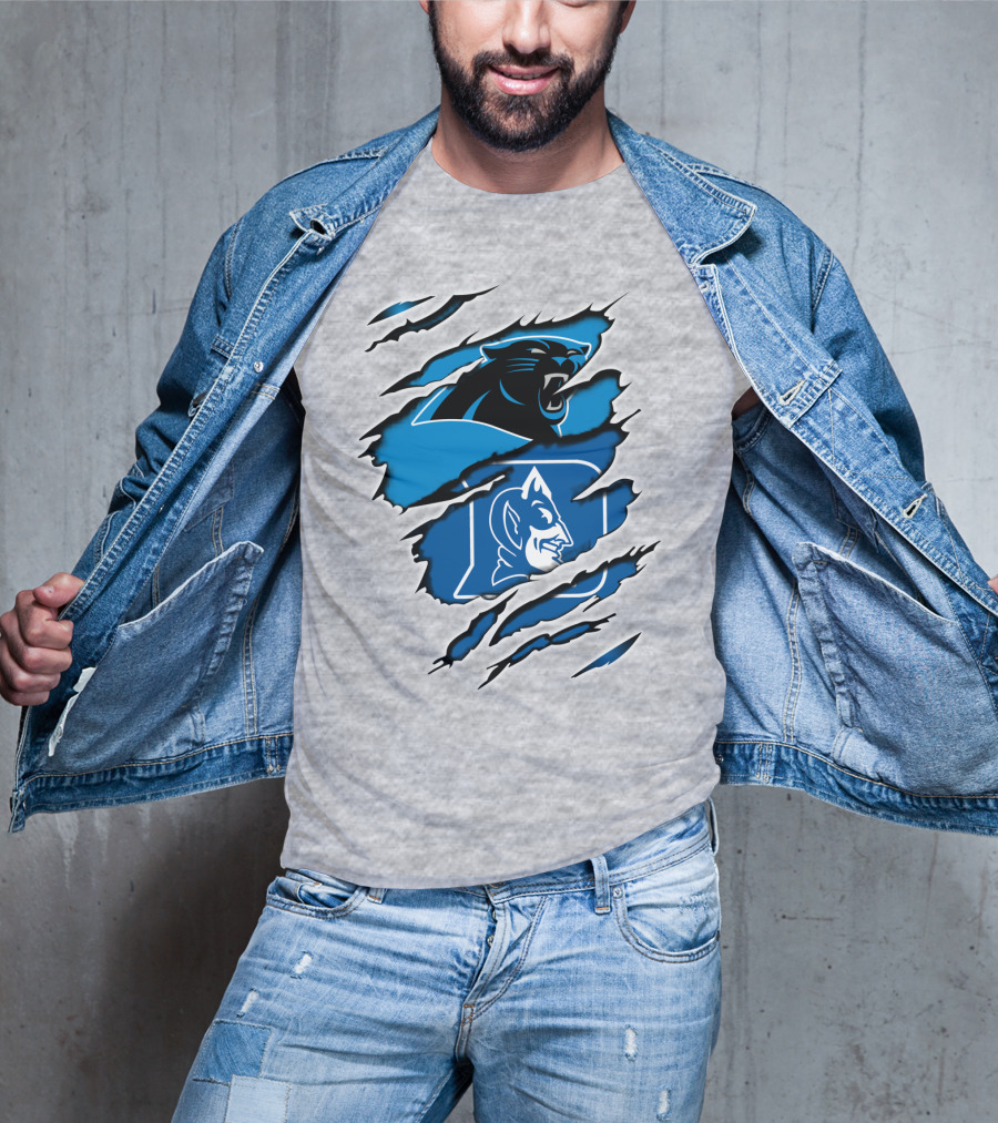 Panthers Duke Blue Devils Claw Marks Fusion T-Shirt