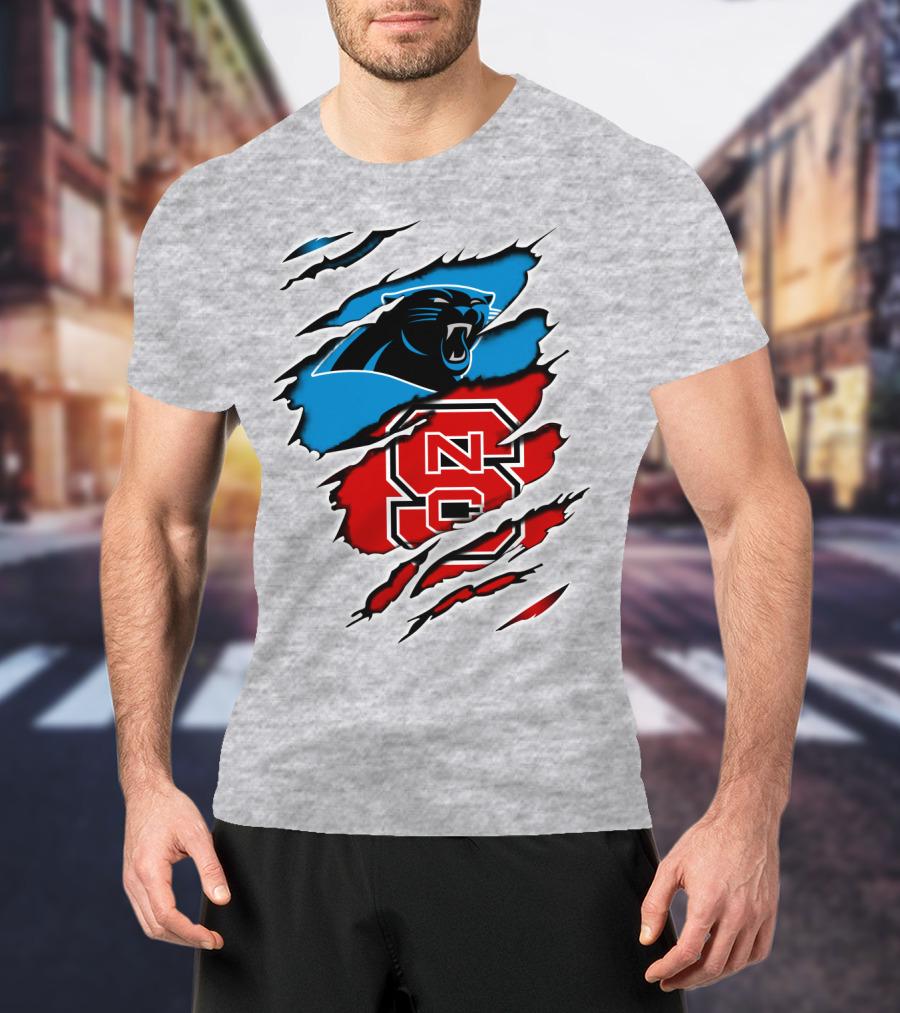 Panthers NC State NC Logos Claw T-Shirt