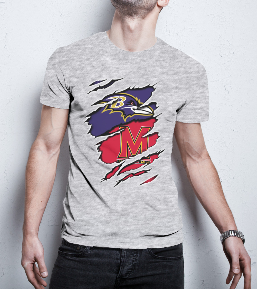 Ravens Baltimore Maryland Football Terps Fans T-Shirt