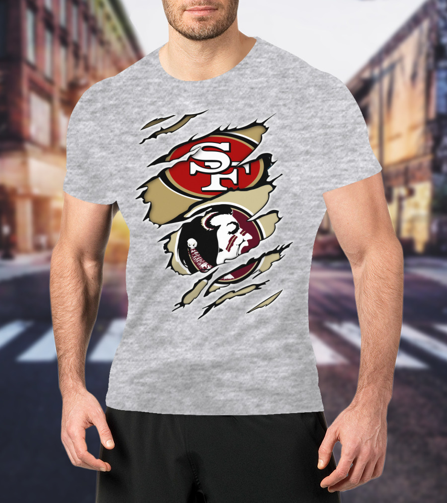 49Ers Seminoles SF Logo With Seminole Head T-Shirt