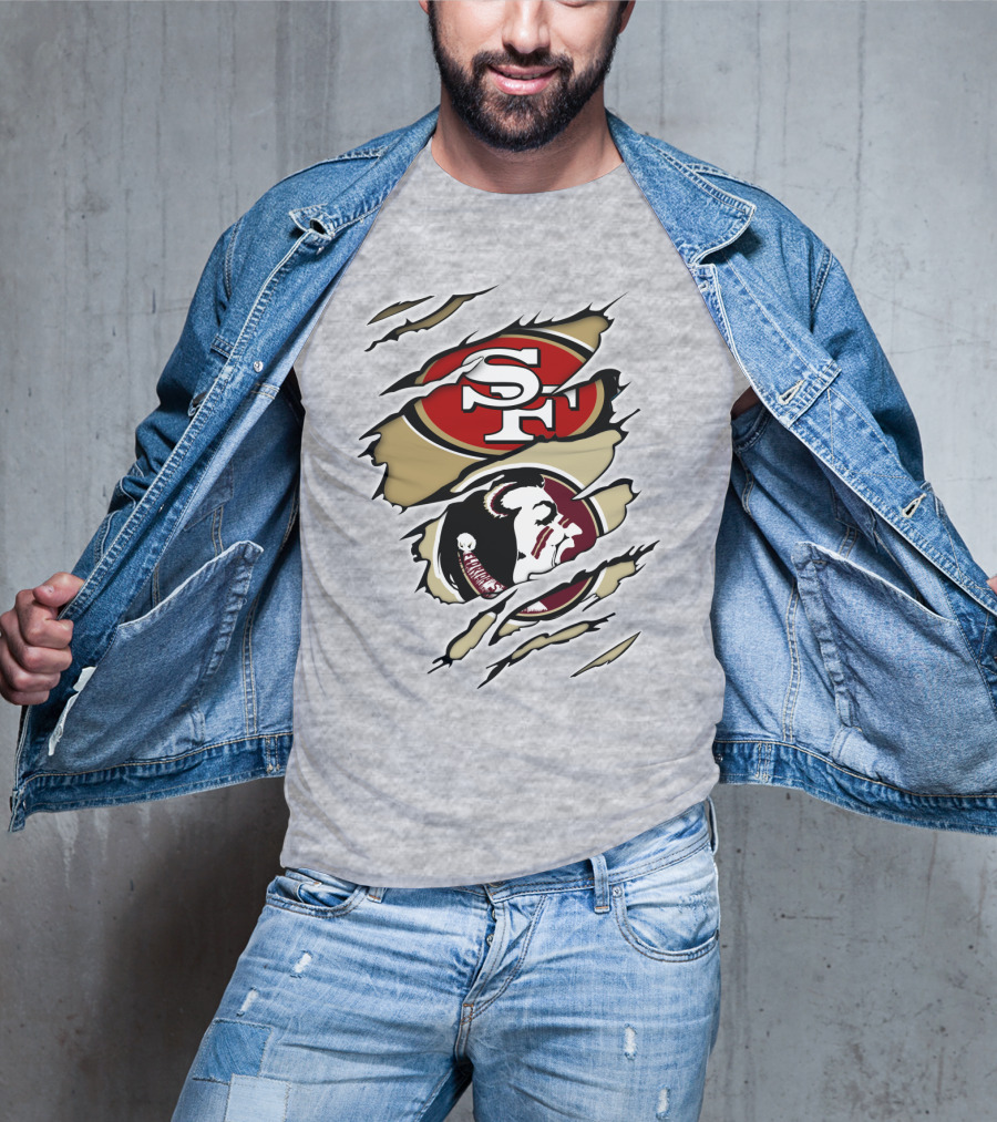 49Ers Seminoles SF Logo With Seminole Head T-Shirt