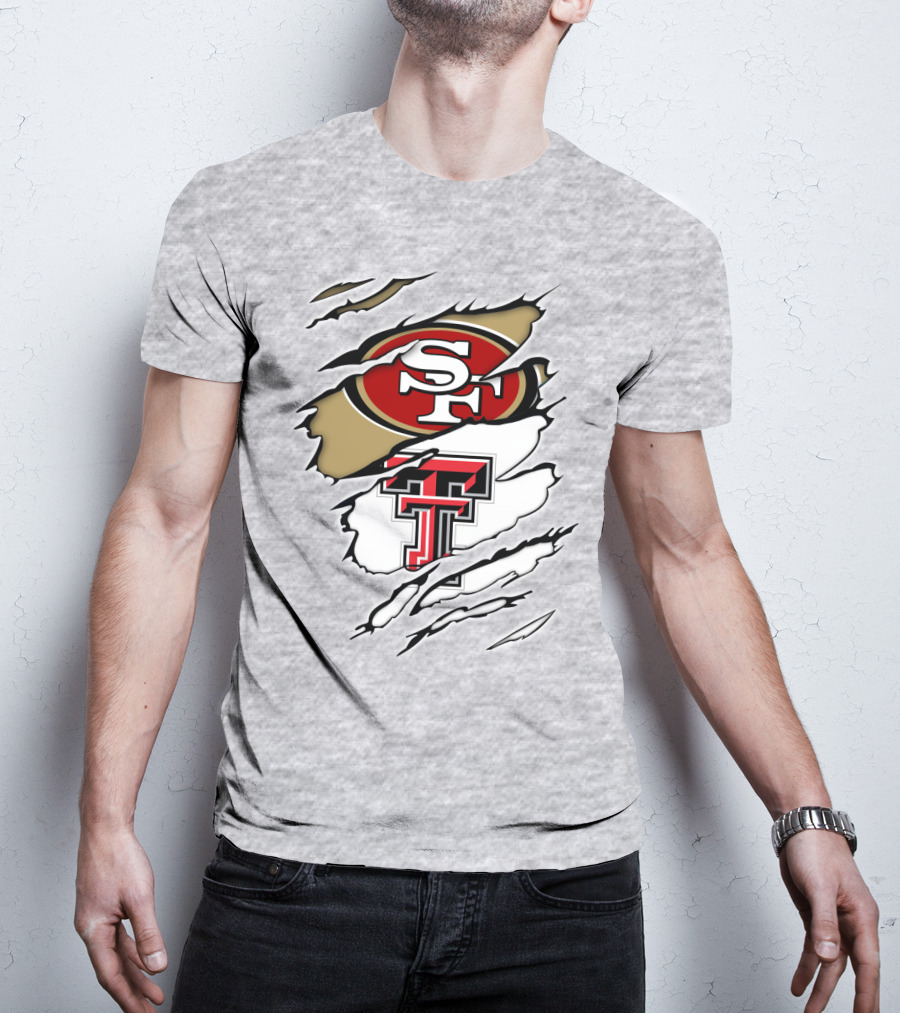49ers SF Logo Texas Tech Red Raiders TT T-Shirt