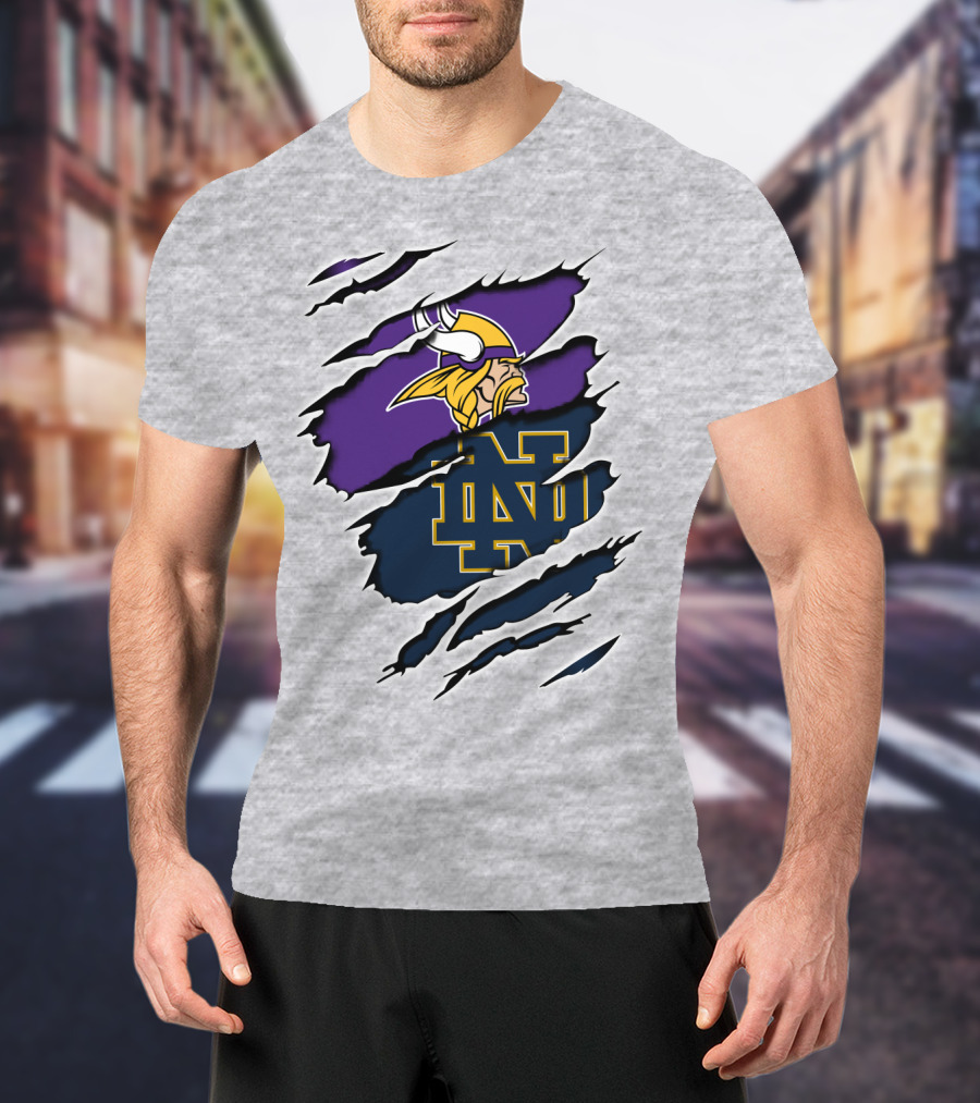 Vikings Notredame Logo Fusion T-Shirt